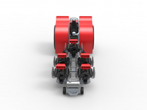 Pulling tractor with 5 engines V8 Scale 1 to 25 3Dプリントモデル
