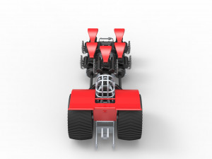 Pulling tractor with 5 engines V8 Scale 1 to 25 3Dプリントモデル