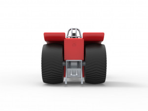 Pulling tractor with 5 engines V8 Scale 1 to 25 3Dプリントモデル