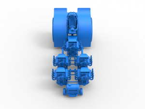 Pulling tractor with 5 engines V8 Scale 1 to 25 3Dプリントモデル