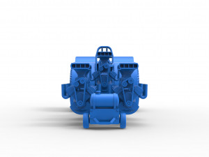 Pulling tractor with 5 engines V8 Scale 1 to 25 3Dプリントモデル