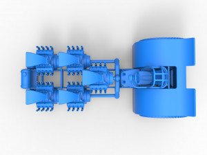 Pulling tractor with 5 engines V8 Scale 1 to 25 3Dプリントモデル
