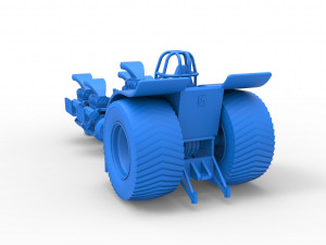 Pulling tractor with 5 engines V8 Scale 1 to 25 3Dプリントモデル
