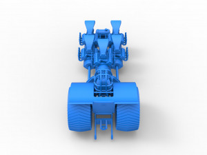 Pulling tractor with 5 engines V8 Scale 1 to 25 3Dプリントモデル
