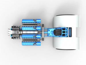 Pulling tractor with one V8 and two V12 engines Scale 1 to 25 3D Print Model