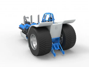 Pulling tractor with one V8 and two V12 engines Scale 1 to 25 3D Print Model