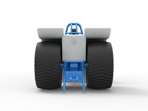 Pulling tractor with one V8 and two V12 engines Scale 1 to 25 3D-Druckmodell