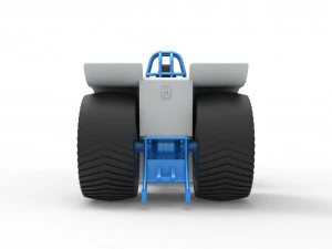 Pulling tractor with one V8 and two V12 engines Scale 1 to 25 3D Print Model