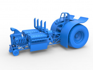 Pulling tractor with one V8 and two V12 engines Scale 1 to 25 3D-Druckmodell