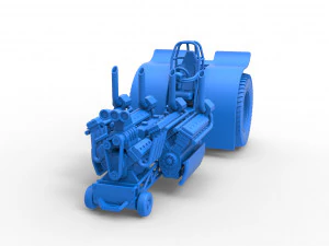 Pulling tractor with one V8 and two V12 engines Scale 1 to 25 3D Print Model