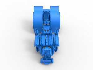 Pulling tractor with one V8 and two V12 engines Scale 1 to 25 3D-Druckmodell