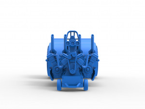 Pulling tractor with one V8 and two V12 engines Scale 1 to 25 3D-Druckmodell