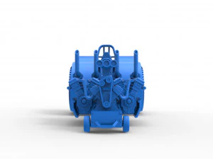 Pulling tractor with one V8 and two V12 engines Scale 1 to 25 3D Print Model