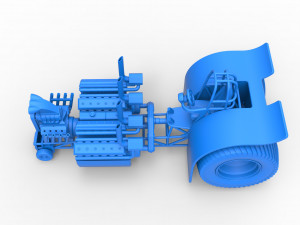 Pulling tractor with one V8 and two V12 engines Scale 1 to 25 3D-Druckmodell