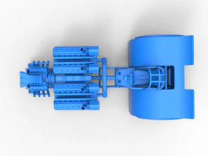 Pulling tractor with one V8 and two V12 engines Scale 1 to 25 3D Print Model