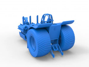 Pulling tractor with one V8 and two V12 engines Scale 1 to 25 3D Print Model