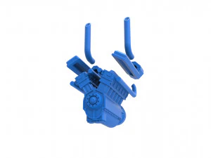 Turbo engine V12 for pulling tractor Scale 1 to 25 3D Print Model