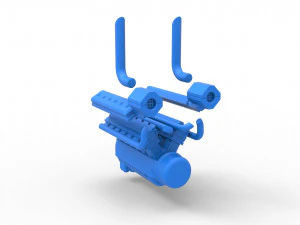 Turbo engine V12 for pulling tractor Scale 1 to 25 3D Print Model