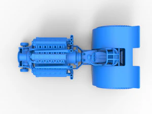 Pulling tractor with 42 cylinder Radial engine Scale 1 to 25 3D Print Model
