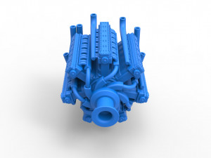 Radial engine with 42 cylinder for Pulling tractor Scale 1 to 25 3D 打印模型