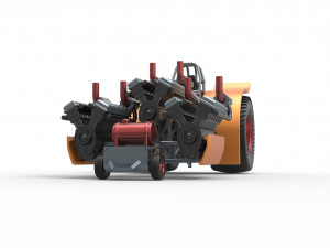 Pulling tractor with 3 turbo engines V12 Scale 1 to 25 Modèles 3D en vedette