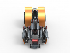 Pulling tractor with 3 turbo engines V12 Scale 1 to 25 Modèles 3D en vedette