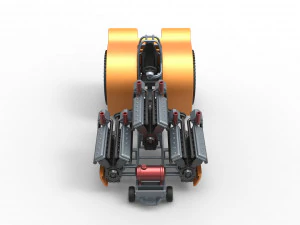 Pulling tractor with 3 turbo engines V12 Scale 1 to 25 3D Print Model