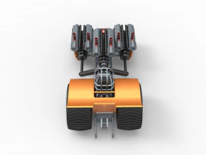 Pulling tractor with 3 turbo engines V12 Scale 1 to 25 3D Print Model