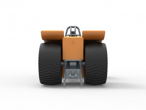 Pulling tractor with 3 turbo engines V12 Scale 1 to 25 Modèles 3D en vedette