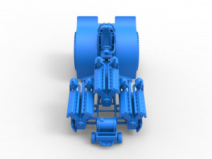 Pulling tractor with 3 turbo engines V12 Scale 1 to 25 Modèles 3D en vedette