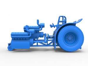 Pulling tractor with 3 turbo engines V12 Scale 1 to 25 Modèles 3D en vedette
