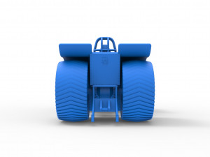 Pulling tractor with 3 turbo engines V12 Scale 1 to 25 Modèles 3D en vedette