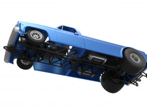 Pulling truck 2wd Scale 1 to 25 3D Print Model