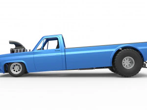Pulling truck 2wd Scale 1 to 25 3D Print Model