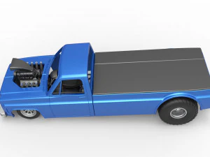 Pulling truck 2wd Scale 1 to 25 3D Print Model