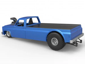 Pulling truck 2wd Scale 1 to 25 3D Print Model