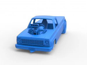 Pulling truck 2wd Scale 1 to 25 3D Print Model