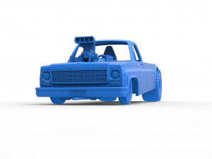 Pulling truck 2wd Scale 1 to 25 3D Print Model