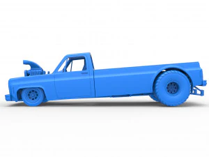 Pulling truck 2wd Scale 1 to 25 3D Print Model