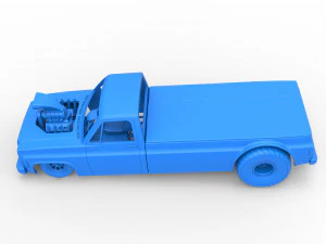 Pulling truck 2wd Scale 1 to 25 3D Print Model