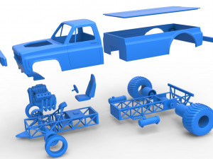 Pulling truck 2wd Scale 1 to 25 Modelo de impresión 3D