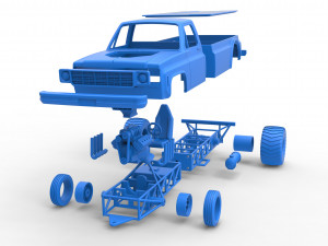 Pulling truck 2wd Scale 1 to 25 Modelo de impresión 3D
