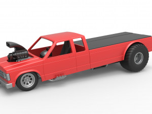 Pulling truck 2wd 2 Scale 1 to 25 3D Print Model