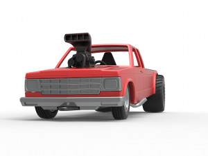 Pulling truck 2wd 2 Scale 1 to 25 Modèles 3D en vedette