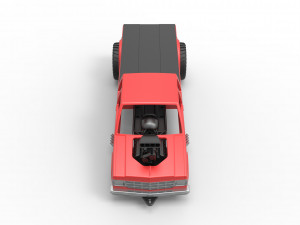 Pulling truck 2wd 2 Scale 1 to 25 Modèles 3D en vedette
