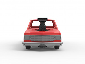 Pulling truck 2wd 2 Scale 1 to 25 Modèles 3D en vedette