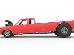 Pulling truck 2wd 2 Scale 1 to 25 3D Print Model