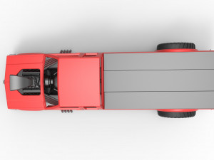 Pulling truck 2wd 2 Scale 1 to 25 Modèles 3D en vedette