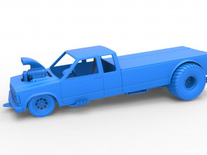 Pulling truck 2wd 2 Scale 1 to 25 Modèles 3D en vedette