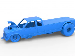 Pulling truck 2wd 2 Scale 1 to 25 3D Print Model